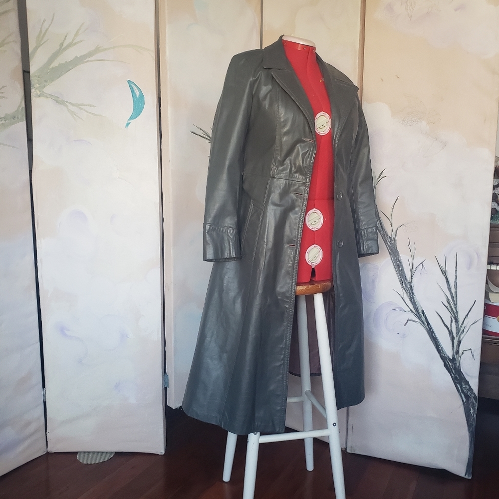 Cosa Nova leather coat with zip in lining